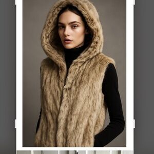 Lauren Ralph Lauren Faux Fur Hooded Vest